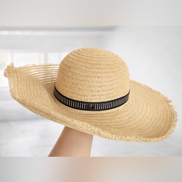 CHANEL Accessories - ✨Chanel Straw Hat | With Box | Resort Chic✨